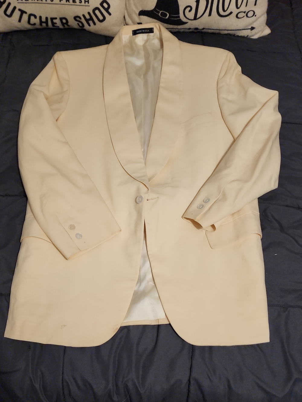 Versace? Cream Colored Blazer Size 42R Made In USA